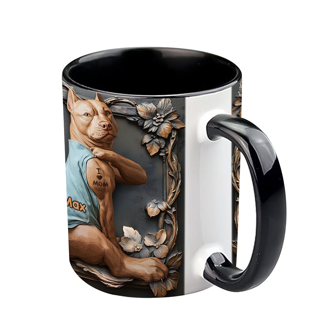Mug personnalisé « J’aime maman » avec motif chien
