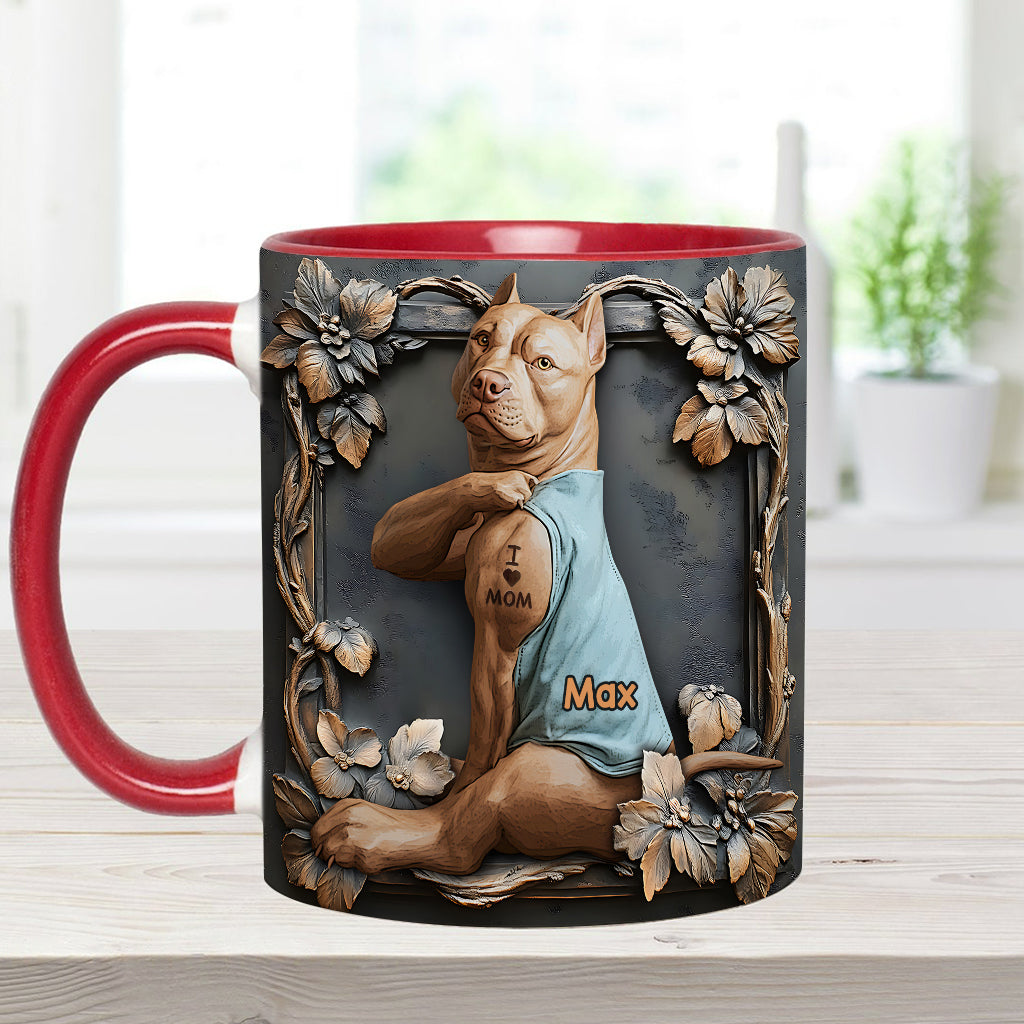 Mug personnalisé « J’aime maman » avec motif chien
