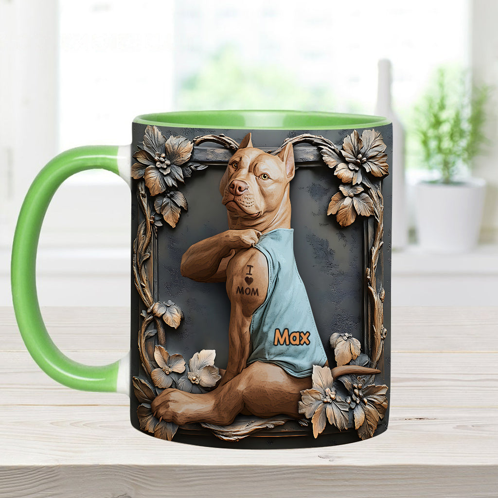 Mug personnalisé « J’aime maman » avec motif chien