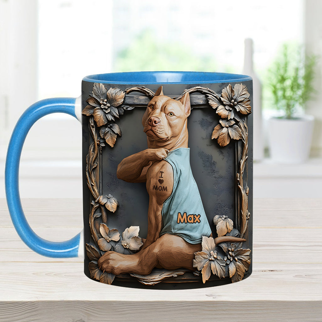 Mug personnalisé « J’aime maman » avec motif chien