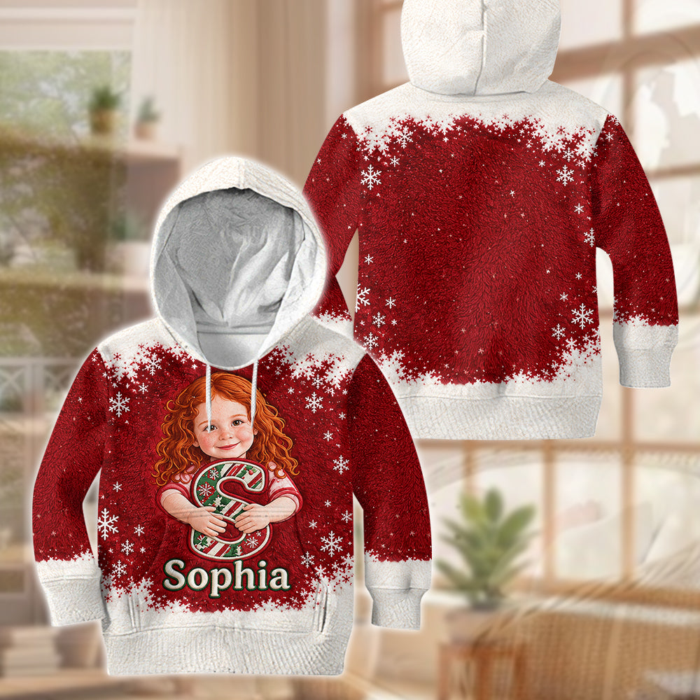 Any Photo, Custom Alphabet - Personalized Kid Kid Hoodie & Flare Leggings Set