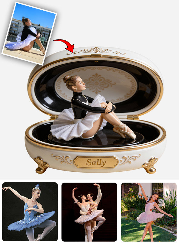 Individuell gestaltete Acrylplakette in Ballettform nach Foto – personalisierbar