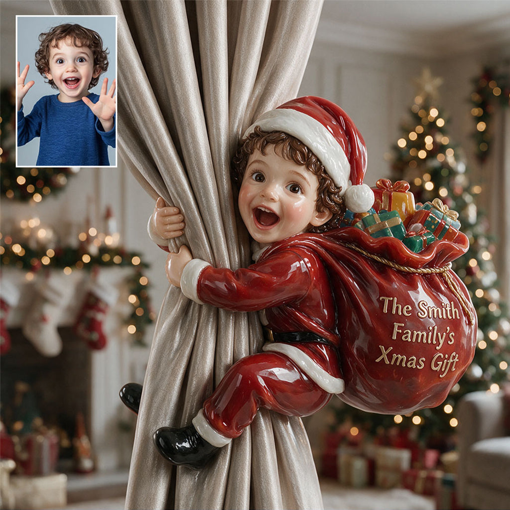 Santa's Helper - Personalized Kid Curtain Tieback