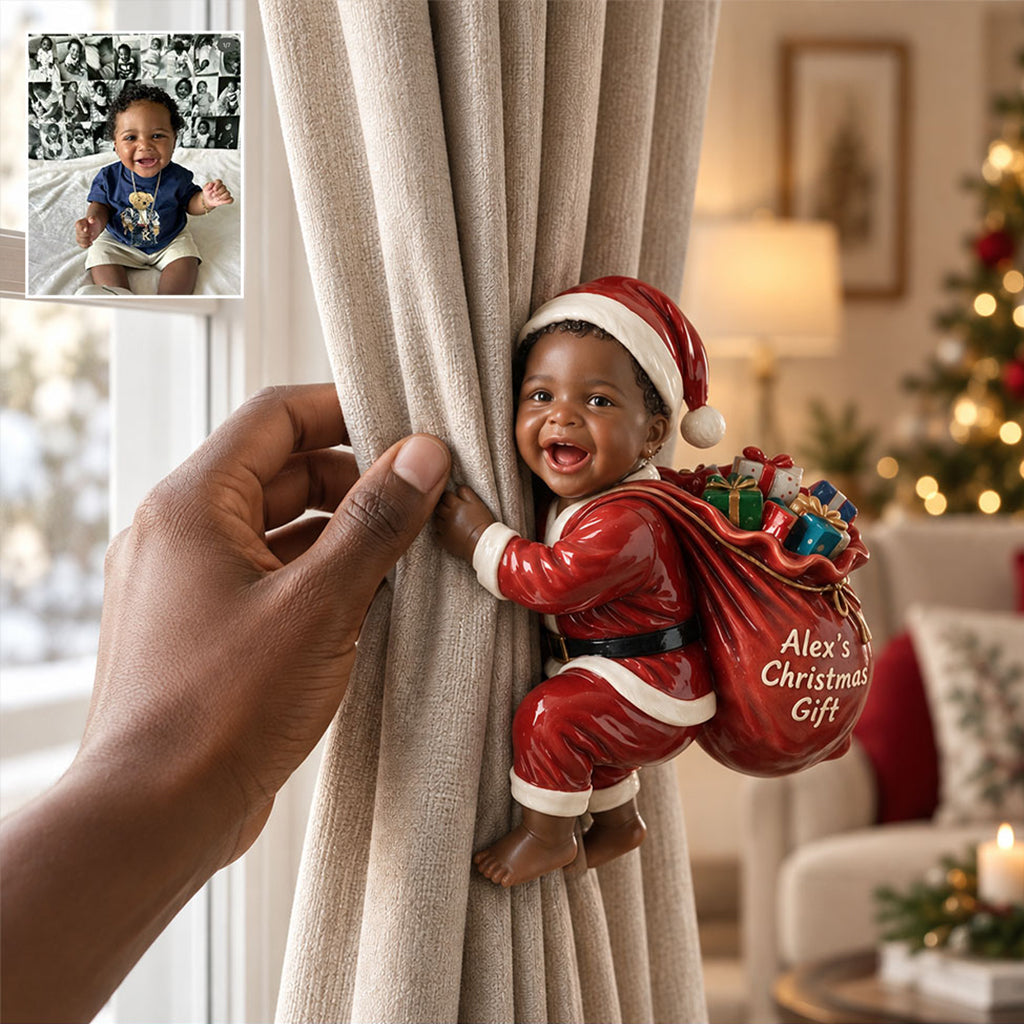 Santa's Helper - Personalized Kid Curtain Tieback