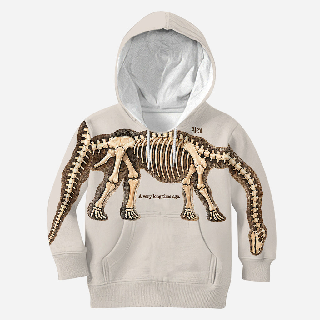 Étirez-vous pour découvrir le dinosaure entier - Chemise personnalisée tout en un