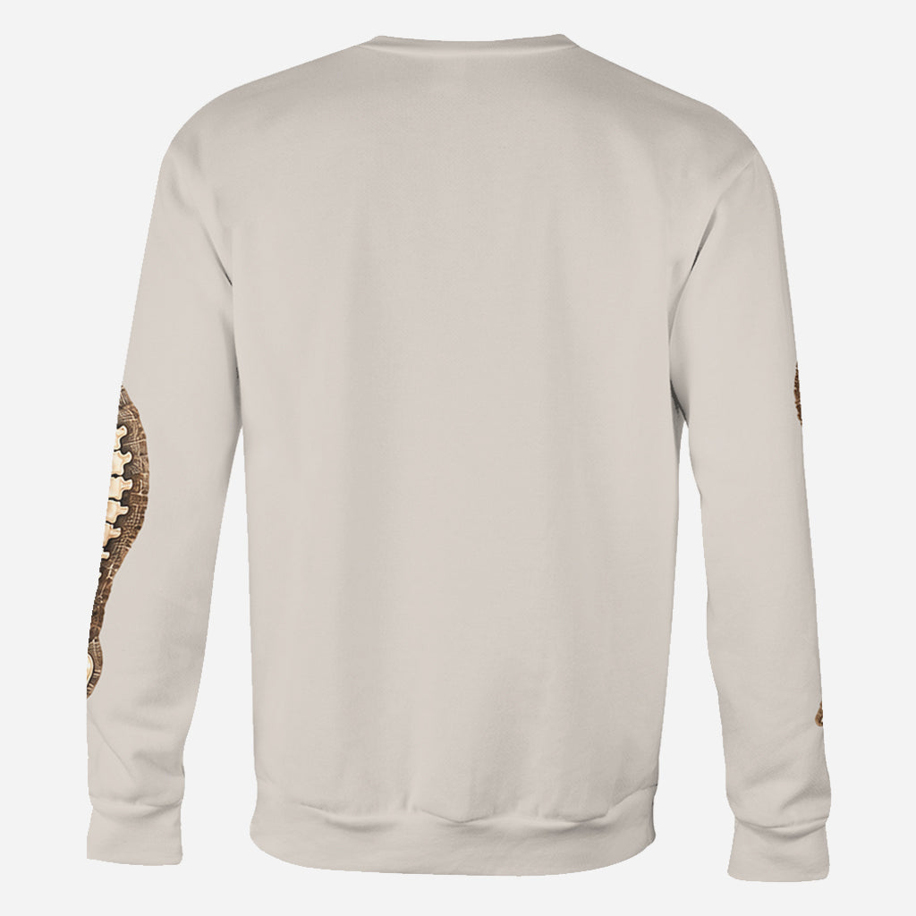 Étirez-vous pour découvrir le dinosaure entier - Chemise personnalisée tout en un