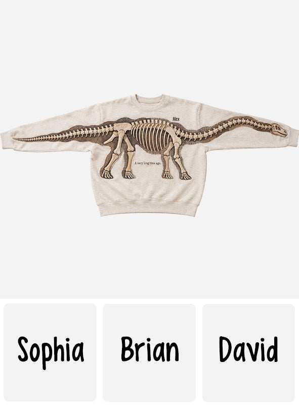 Étirez-vous pour découvrir le dinosaure entier - Chemise personnalisée tout en un
