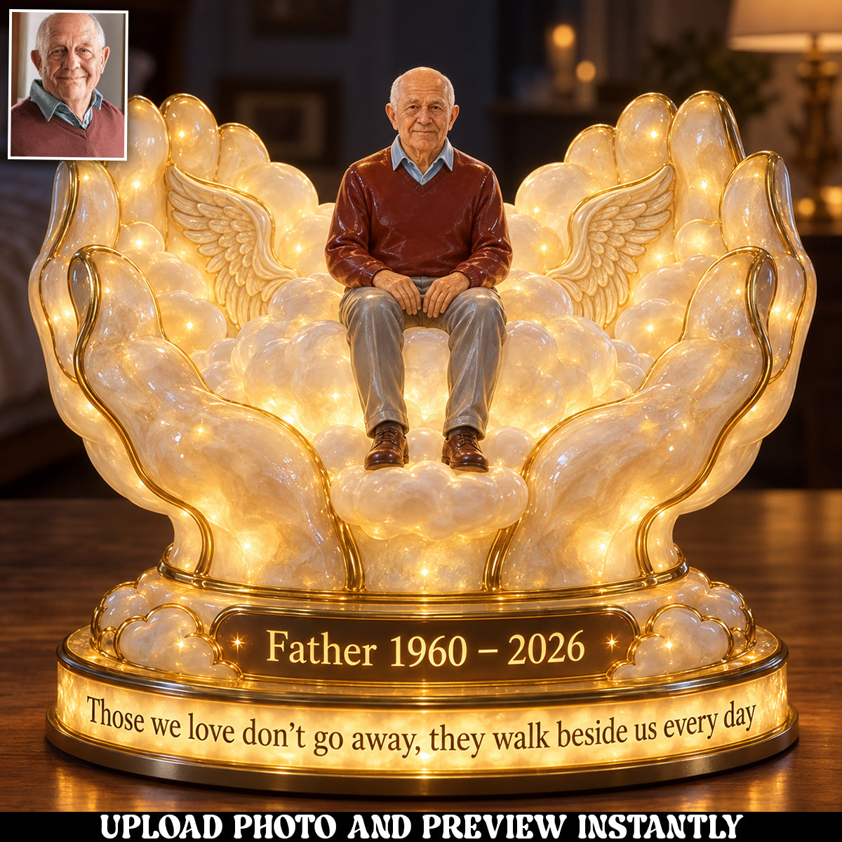 Personalized Memorial Gift, A Beautiful Keepsake to Honor a Loved One - Personalized Memorial Acrylic LED Night Light