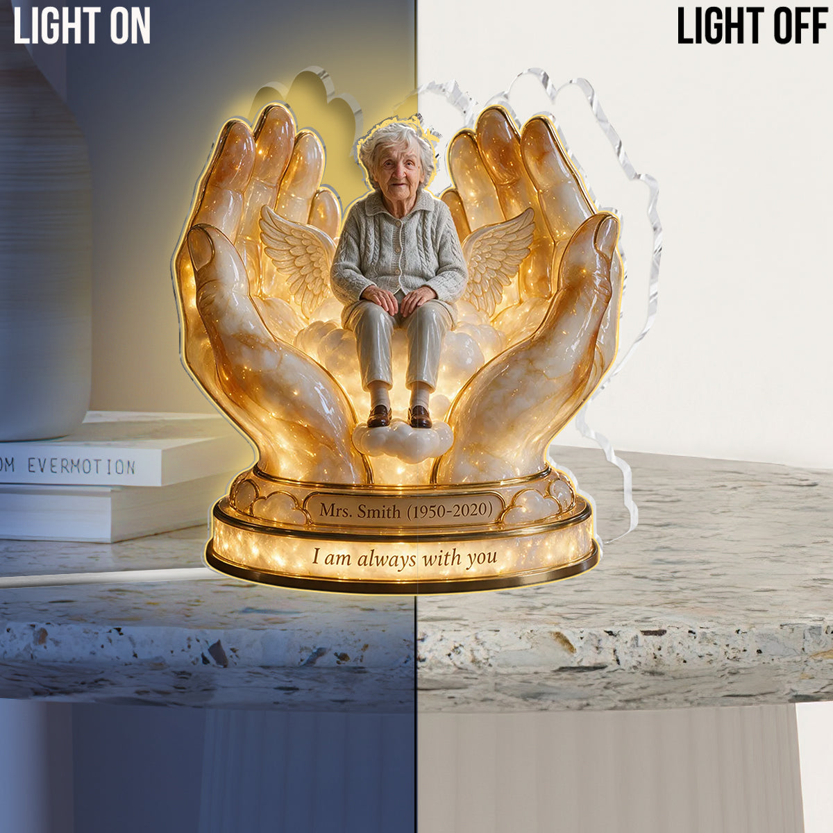 Personalized Memorial Gift, A Beautiful Keepsake to Honor a Loved One - Personalized Memorial Acrylic LED Night Light