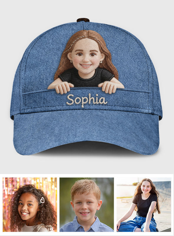 Beliebiges Foto - Personalisierte Kinder-Klassikkappe