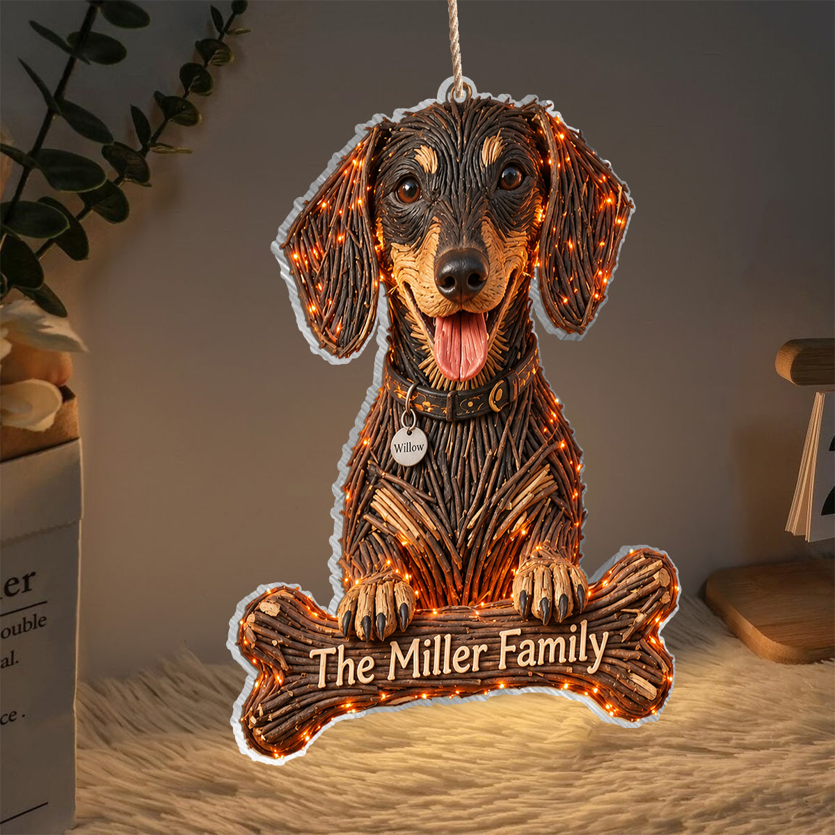 Hund Halloween - Personalisierte Hund LED Licht Acrylschild