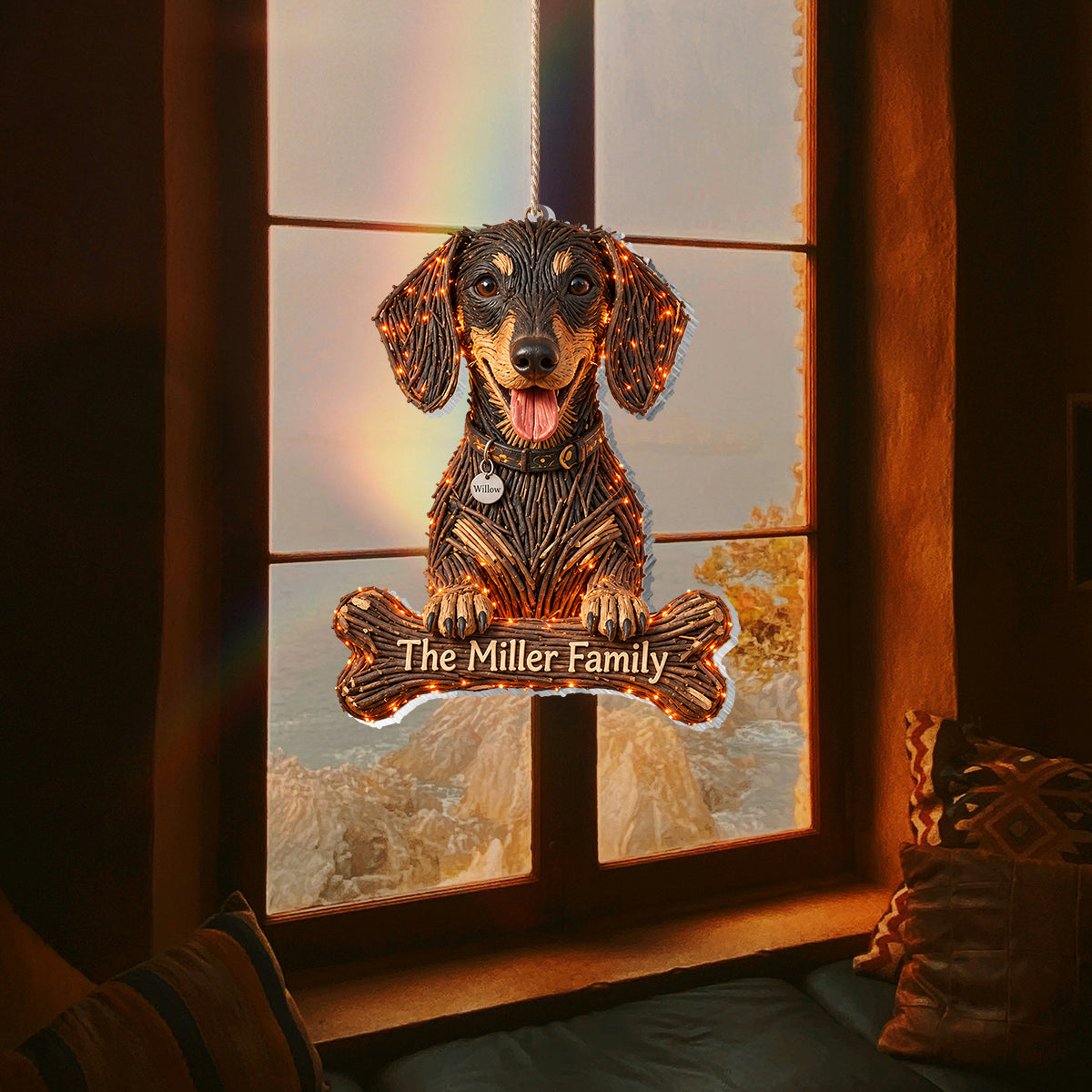 Hund Halloween - Personalisierte Hund LED Licht Acrylschild