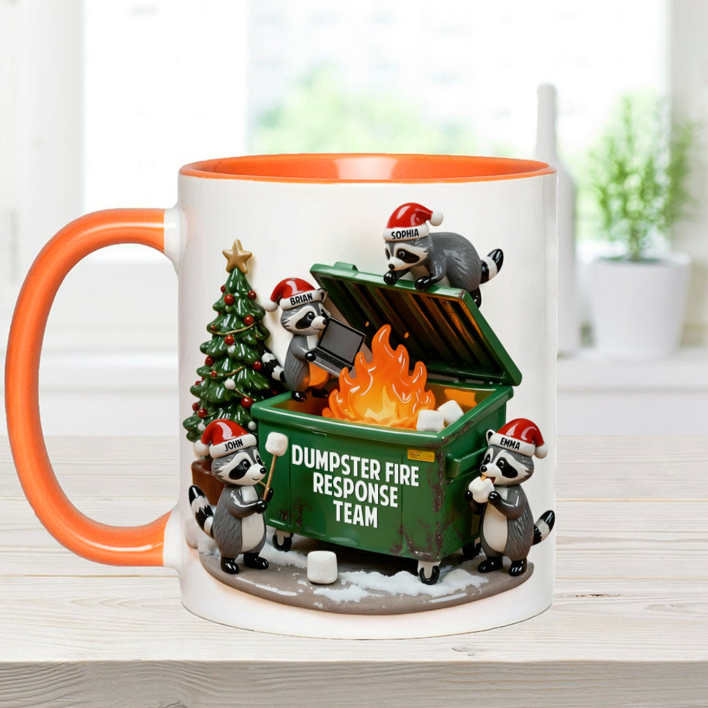 Mülltonnenbrand-Einsatzteam – Personalisierte Tasse mit Kollegenakzent