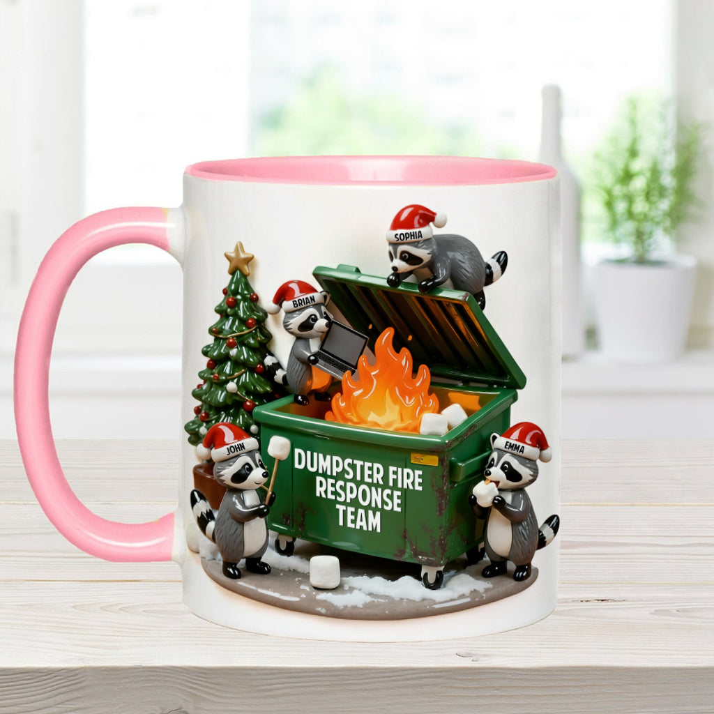 Mülltonnenbrand-Einsatzteam – Personalisierte Tasse mit Kollegenakzent