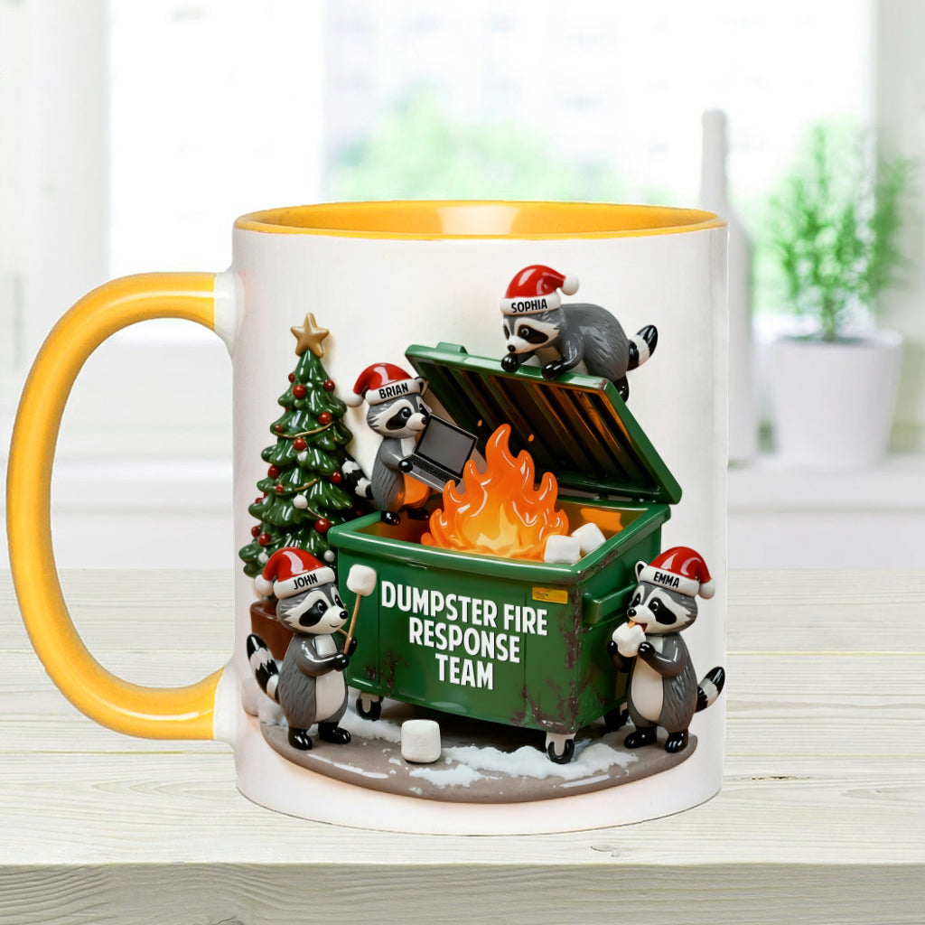 Mülltonnenbrand-Einsatzteam – Personalisierte Tasse mit Kollegenakzent