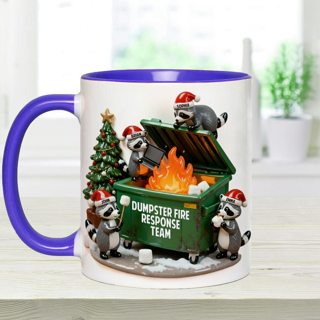 Mülltonnenbrand-Einsatzteam – Personalisierte Tasse mit Kollegenakzent