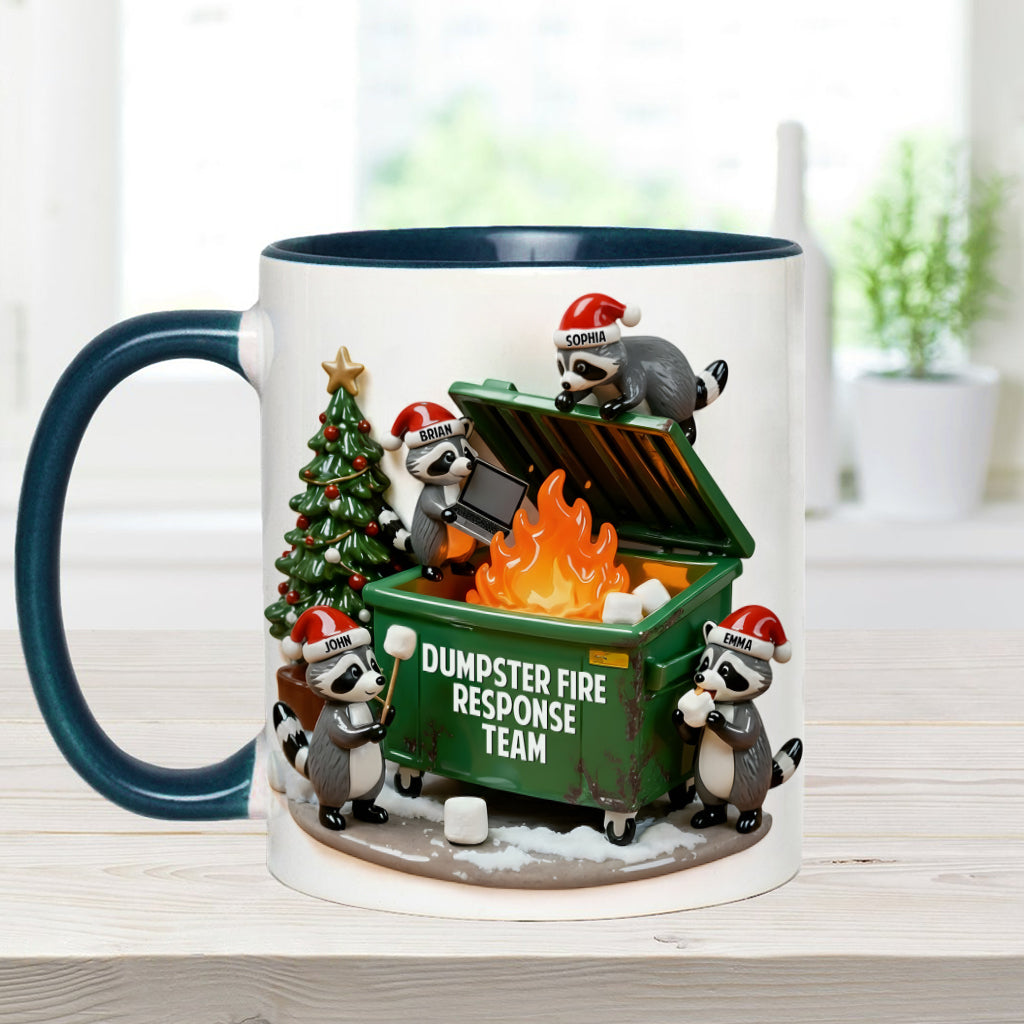 Mülltonnenbrand-Einsatzteam – Personalisierte Tasse mit Kollegenakzent
