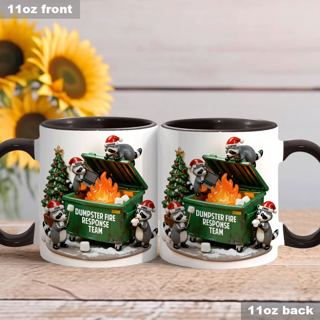 Mülltonnenbrand-Einsatzteam – Personalisierte Tasse mit Kollegenakzent