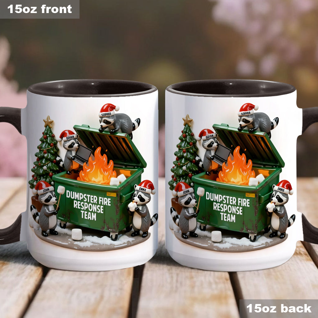 Mülltonnenbrand-Einsatzteam – Personalisierte Tasse mit Kollegenakzent