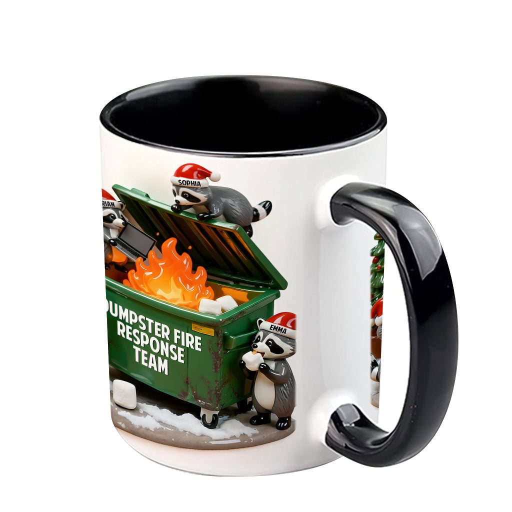 Mülltonnenbrand-Einsatzteam – Personalisierte Tasse mit Kollegenakzent
