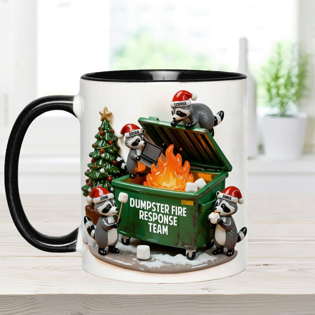 Mülltonnenbrand-Einsatzteam – Personalisierte Tasse mit Kollegenakzent