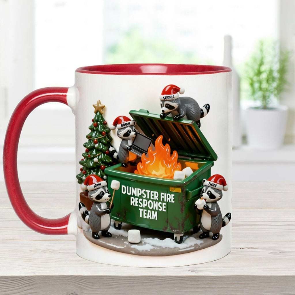Mülltonnenbrand-Einsatzteam – Personalisierte Tasse mit Kollegenakzent