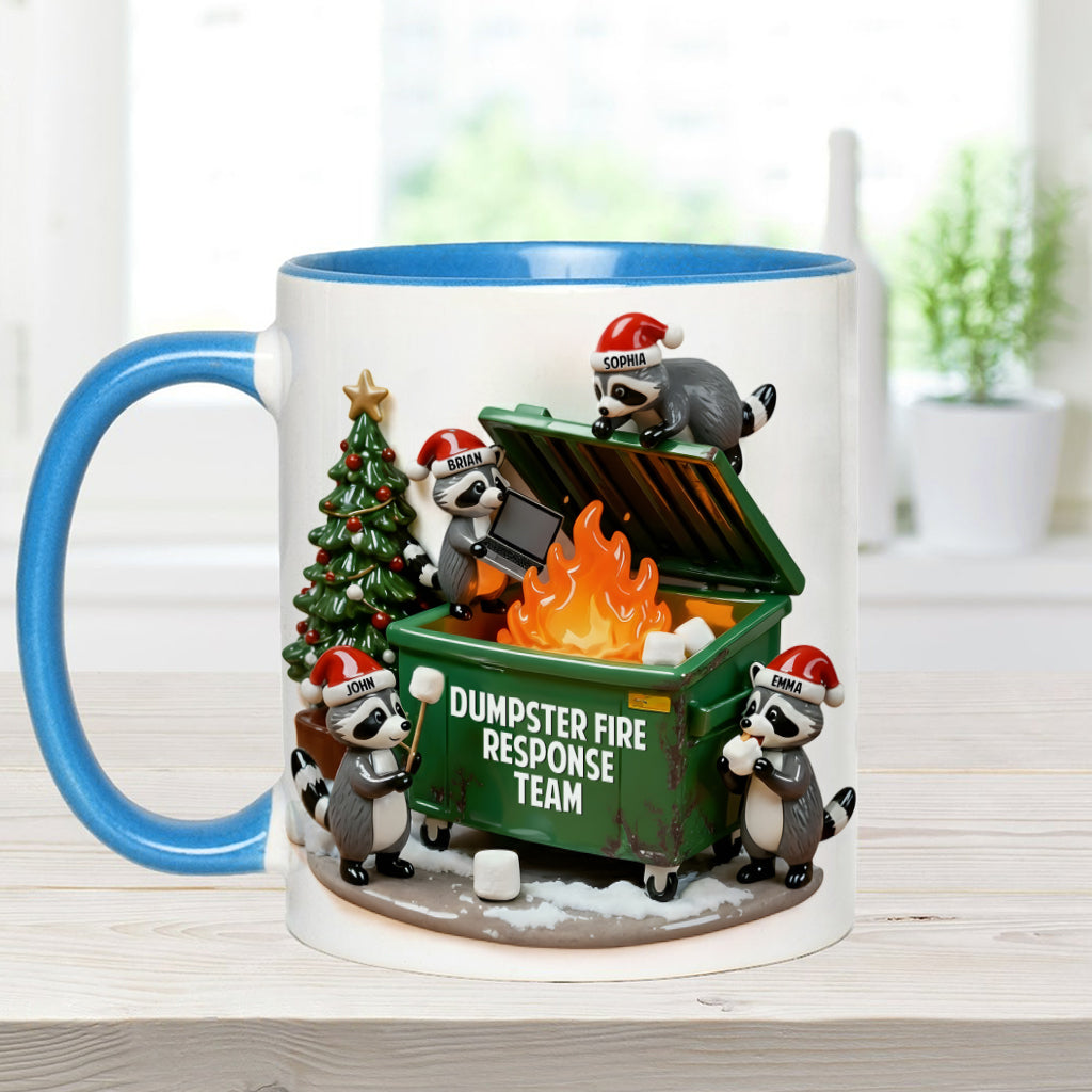 Mülltonnenbrand-Einsatzteam – Personalisierte Tasse mit Kollegenakzent