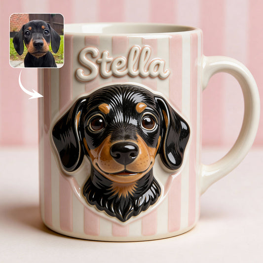Ich liebe mein Haustier – Personalisierte Tasse mit Hundemotiv