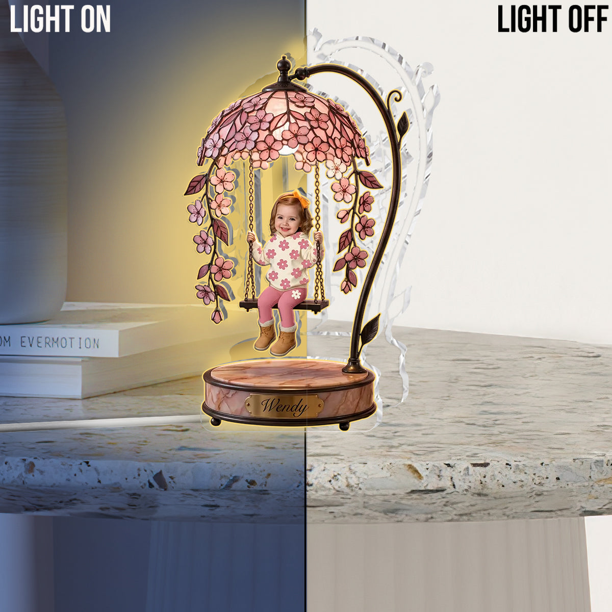 Beautiful Gift For Kids - Personalized Kid Acrylic LED Night Light
