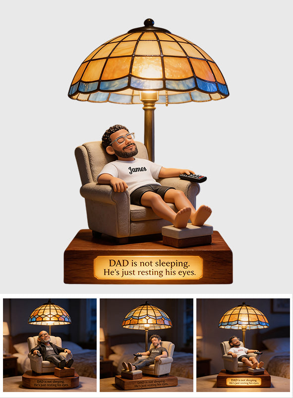 Augenruhe - Personalisierte Vater Acryl LED Nachtlicht