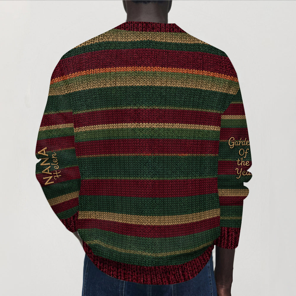 Gardener Of The Year - Personalized Gardening Cardigan Sweater