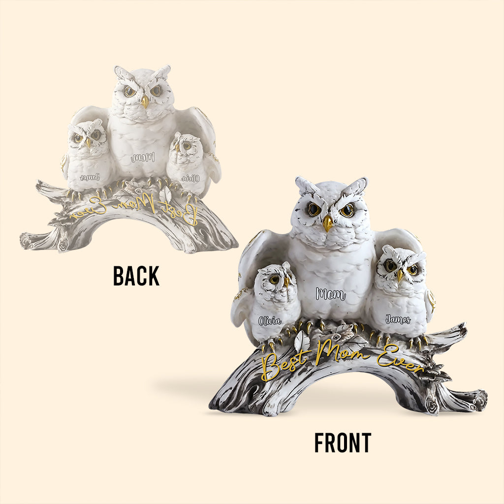 Best Owl Mom Ever - Personalized Mother Custom Shaped Acrylic Plaque