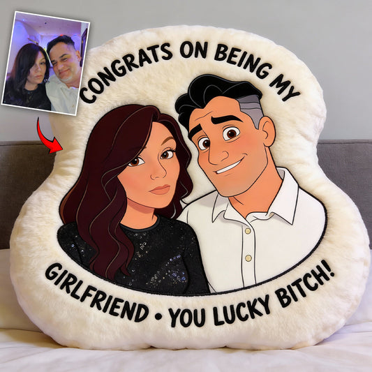 L'amour c'est toi - Coussin personnalisé en fausse fourrure pour couple