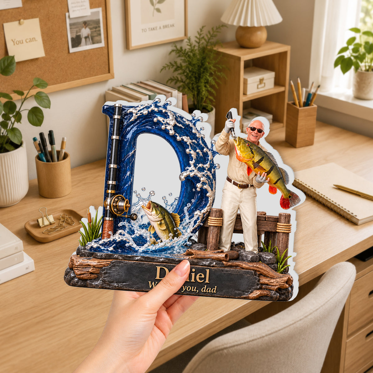 Fishing Lovers Gift - Personalized Fishing 3D Plaque