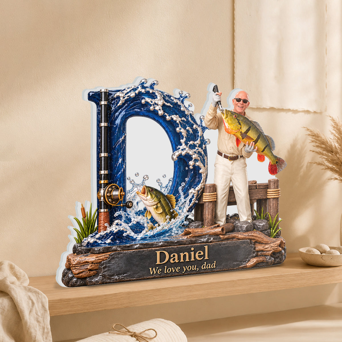 Fishing Lovers Gift - Personalized Fishing 3D Plaque