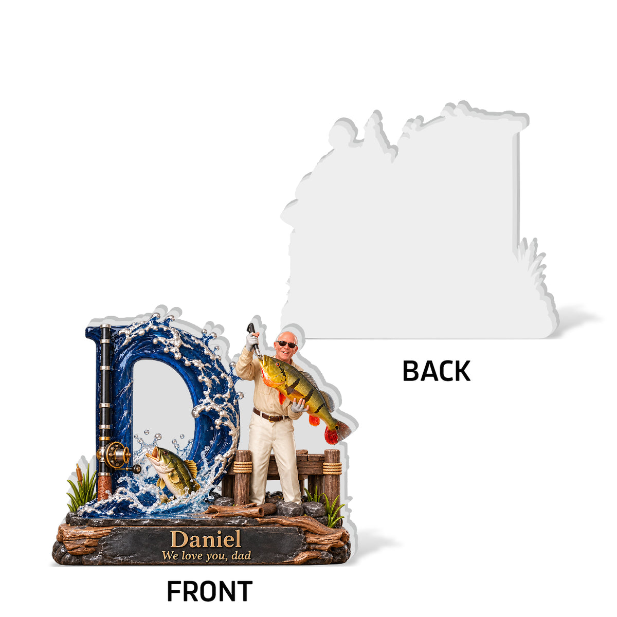 Fishing Lovers Gift - Personalized Fishing 3D Plaque