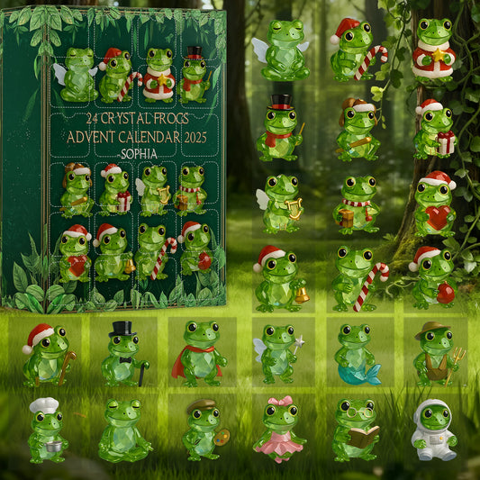 Froschliebhaber – Personalisierter Frosch-Adventskalender mit Ornamenten