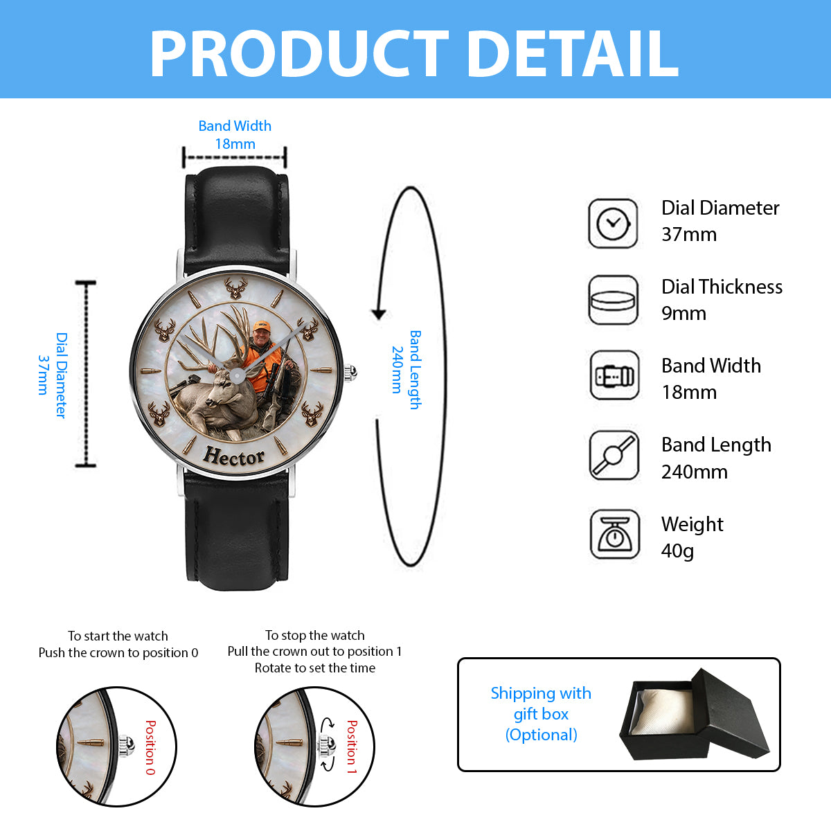 Hunting Game - Personalized Hunting Hand Watch