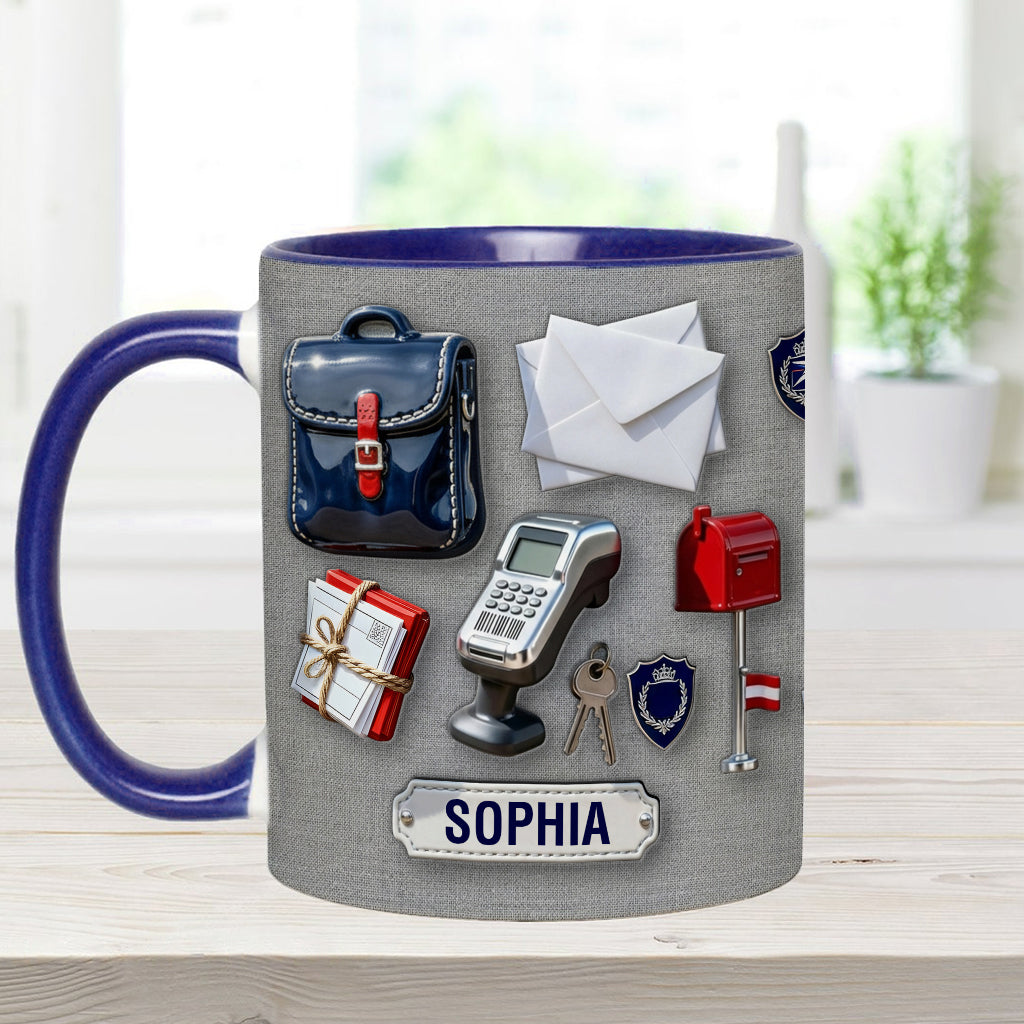 Le facteur le plus correct du monde - Mug et sous-verre personnalisés pour facteur