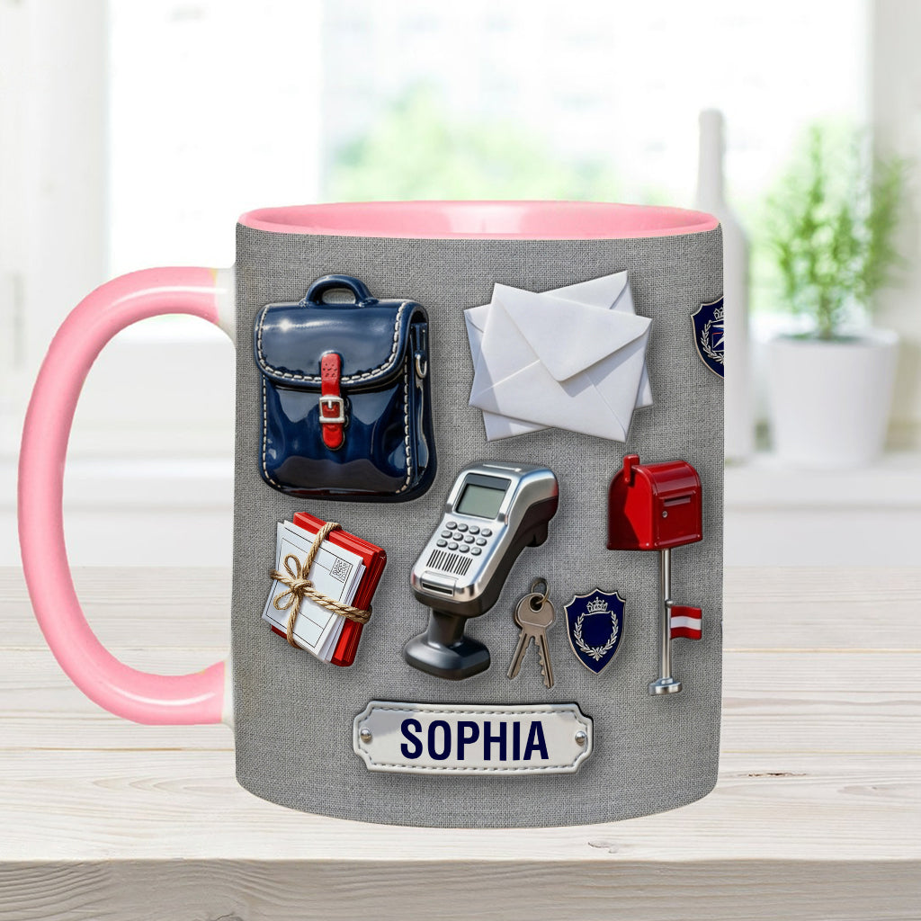 Le facteur le plus correct du monde - Mug et sous-verre personnalisés pour facteur