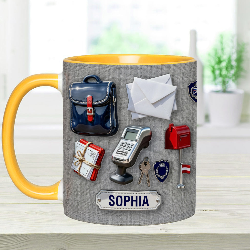 Le facteur le plus correct du monde - Mug et sous-verre personnalisés pour facteur