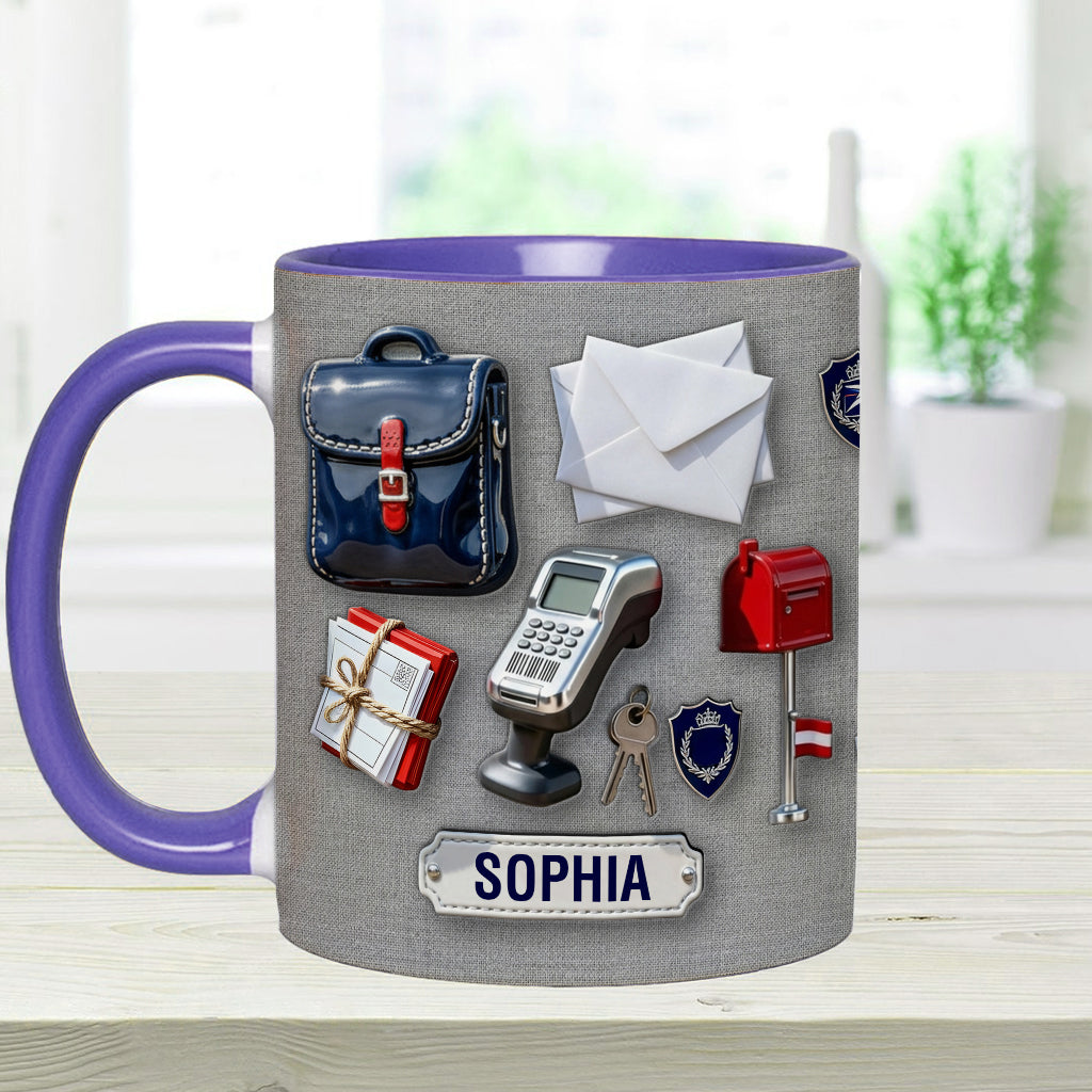 Le facteur le plus correct du monde - Mug et sous-verre personnalisés pour facteur