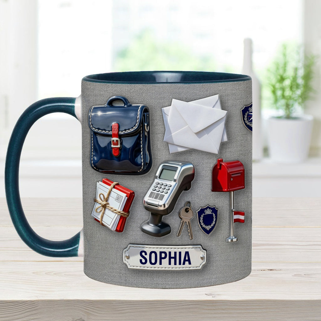 Le facteur le plus correct du monde - Mug et sous-verre personnalisés pour facteur