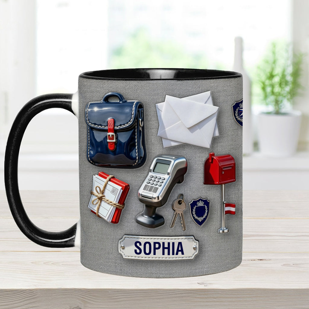 Le facteur le plus correct du monde - Mug et sous-verre personnalisés pour facteur