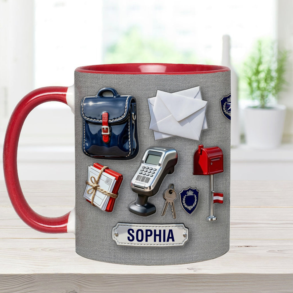 Le facteur le plus correct du monde - Mug et sous-verre personnalisés pour facteur