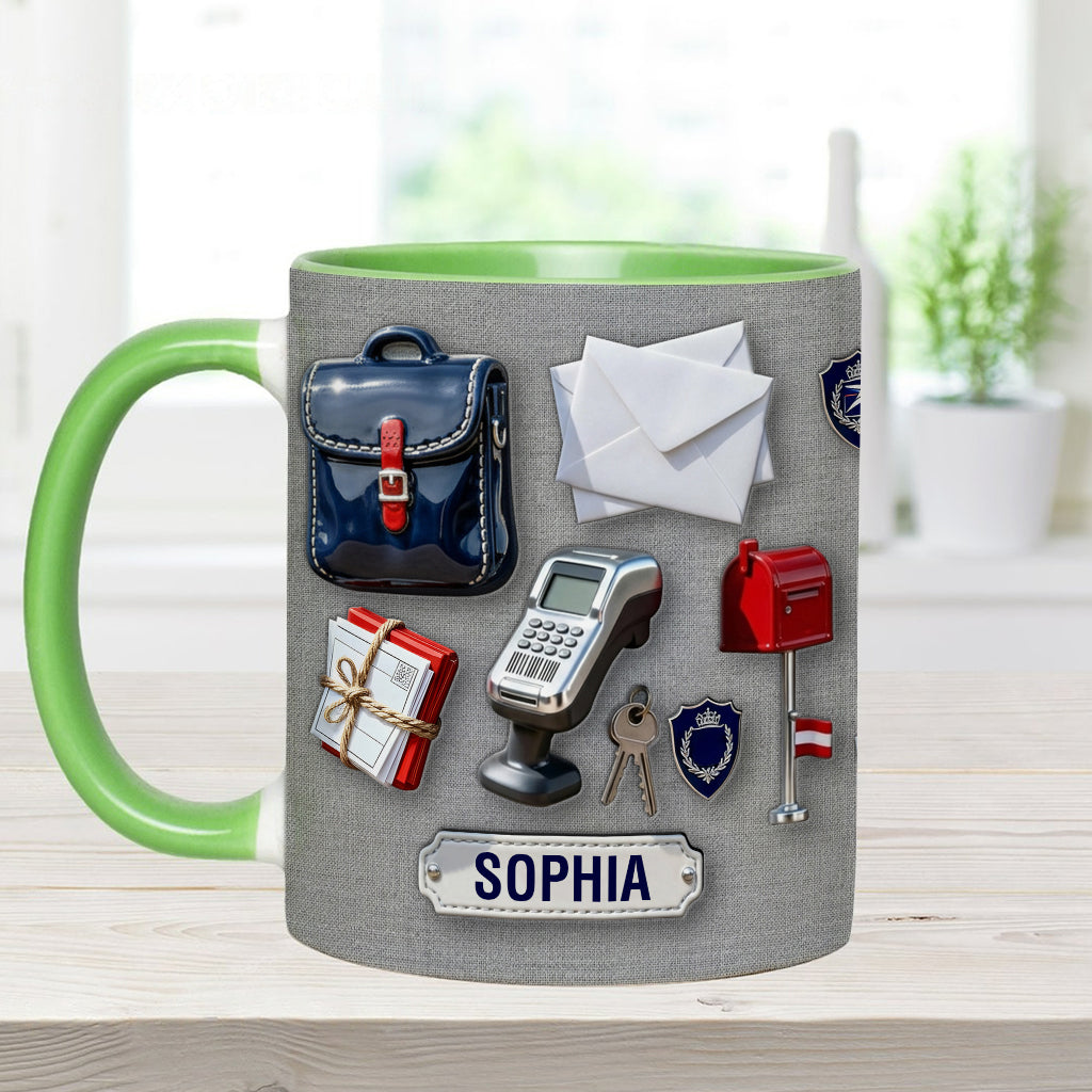 Le facteur le plus correct du monde - Mug et sous-verre personnalisés pour facteur