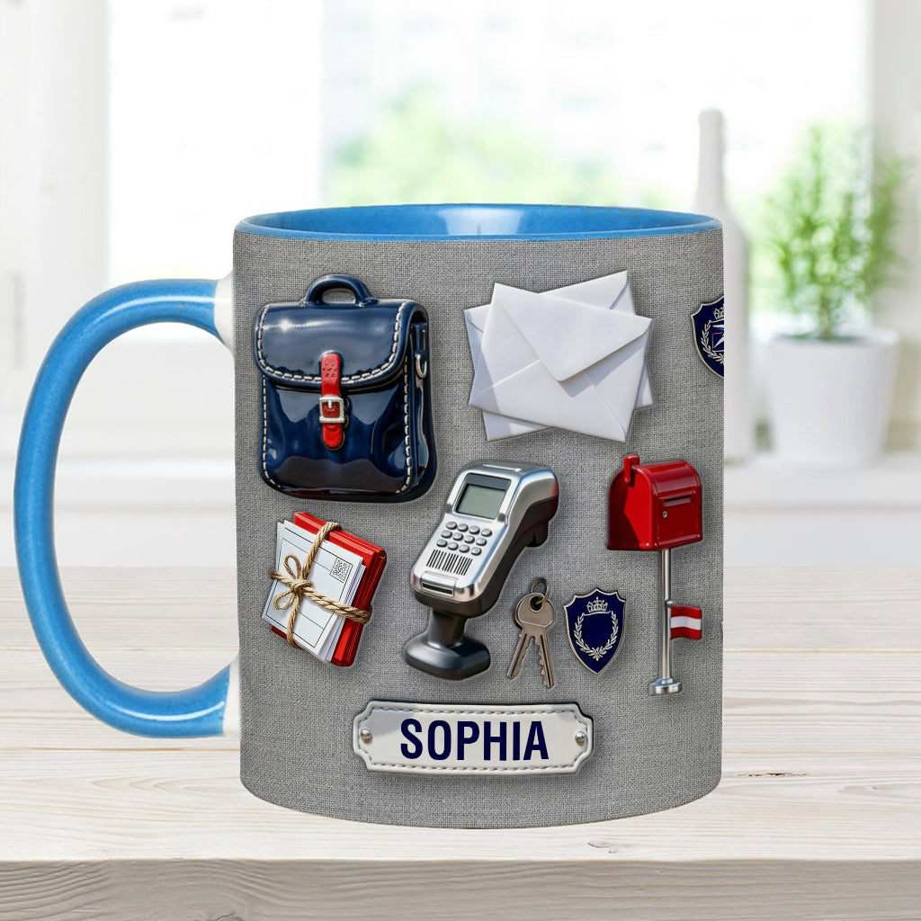 Le facteur le plus correct du monde - Mug et sous-verre personnalisés pour facteur