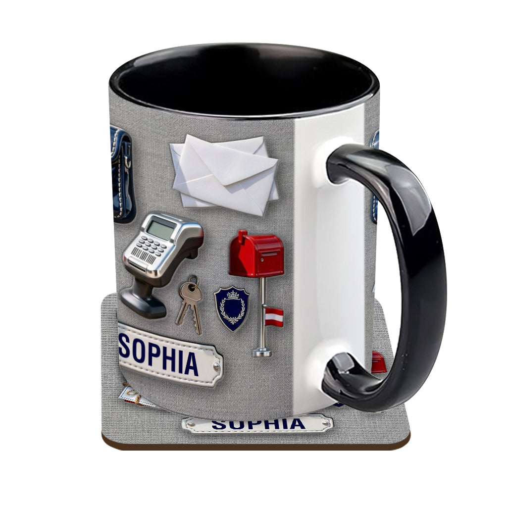 Le facteur le plus correct du monde - Mug et sous-verre personnalisés pour facteur