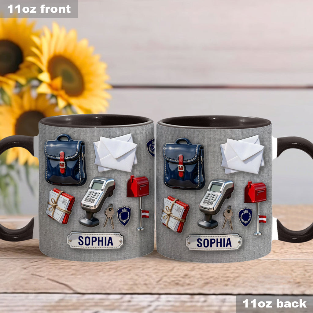 Le facteur le plus correct du monde - Mug et sous-verre personnalisés pour facteur
