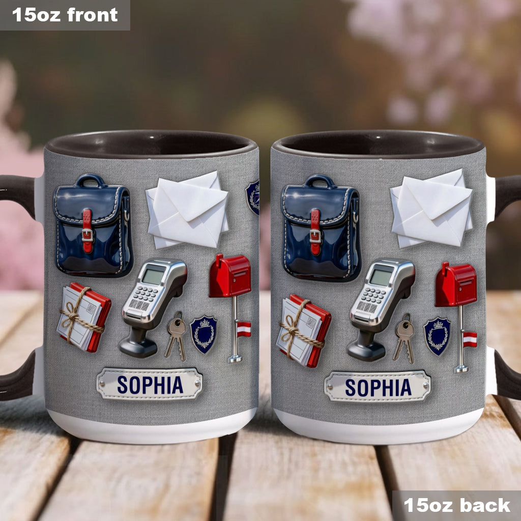 Le facteur le plus correct du monde - Mug et sous-verre personnalisés pour facteur